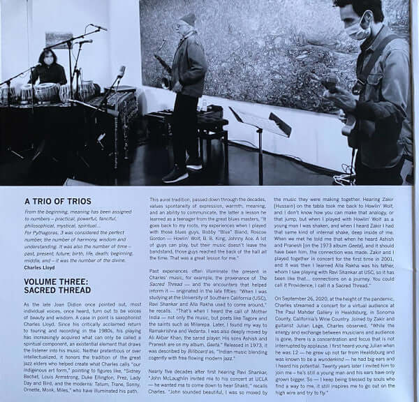 Charles Lloyd ~ Trios: Sacred Thread (Vinyl) - Djungel & Jazz