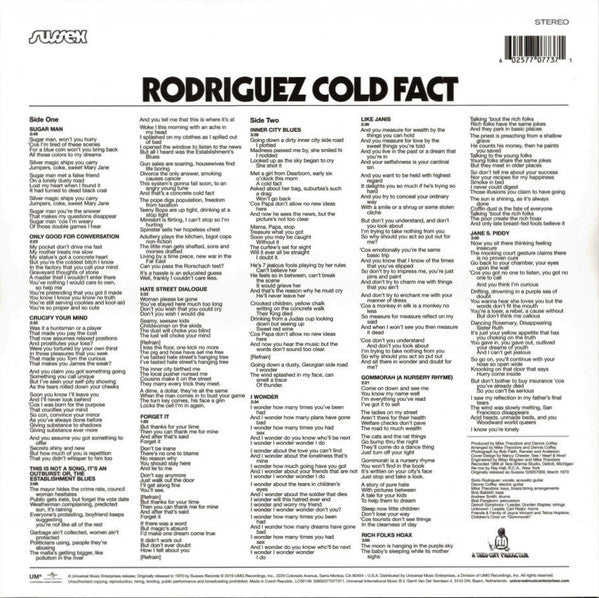 Rodriguez ~ Cold Fact (Vinyl) - Djungel & Jazz