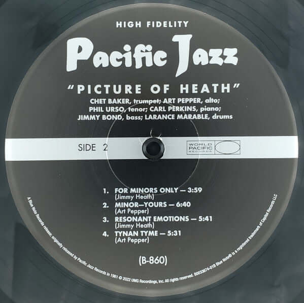 Chet Baker, Art Pepper, Phil Urso ~ Picture Of Heath (Vinyl) - Djungel & Jazz