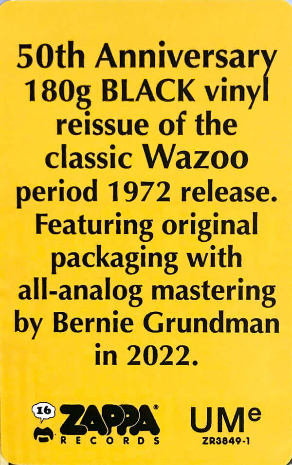 Frank Zappa ~ The Grand Wazoo (Vinyl) - Djungel & Jazz