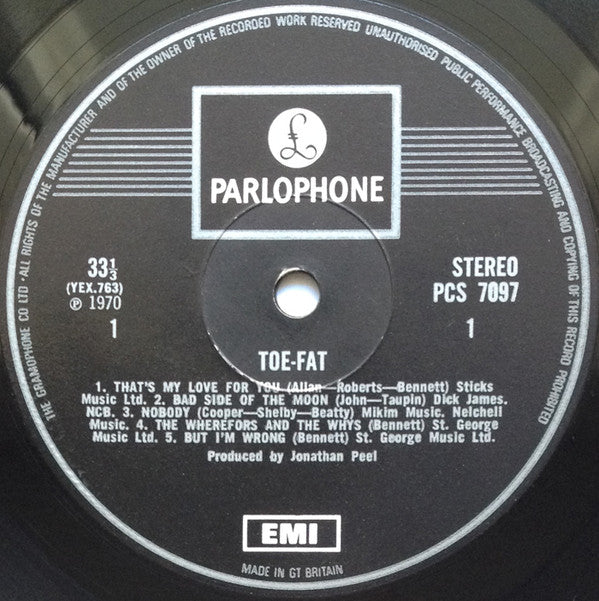 Toe Fat : Toe Fat (LP, Album)