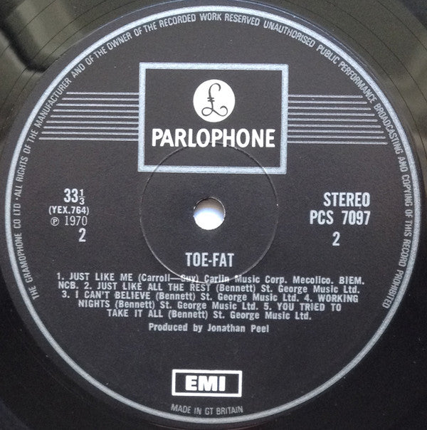 Toe Fat : Toe Fat (LP, Album)