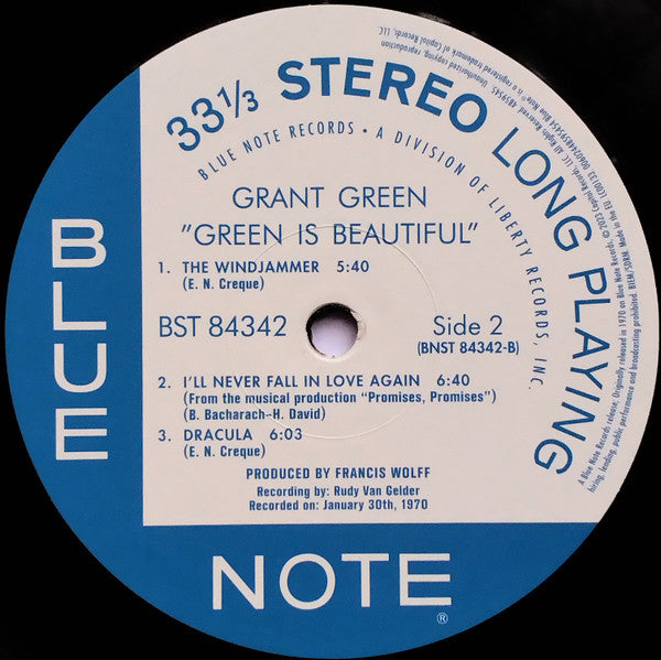Grant Green ~ Green Is Beautiful (Vinyl) - Djungel & Jazz