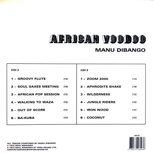 Manu Dibango ~ African Voodoo (Vinyl) - Djungel & Jazz