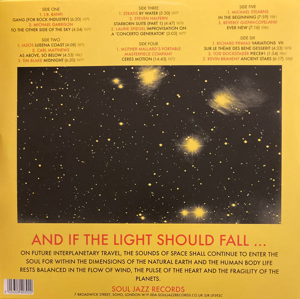 Various ~ Space, Energy & Light (Experimental Electronic And Acoustic Soundscapes 1961-88) (Vinyl) - Djungel & Jazz