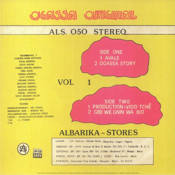 Ogassa ~ Ogassa Original Vol 1 (Vinyl) - Djungel & Jazz