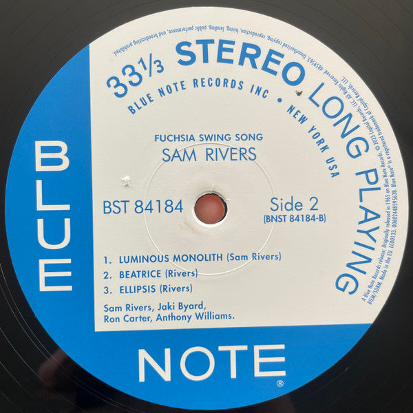 Sam Rivers ~ Fuchsia Swing Song (Vinyl) - Djungel & Jazz