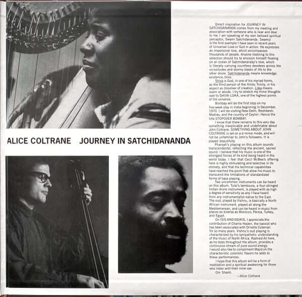Alice Coltrane Featuring Pharoah Sanders ~ Journey In Satchidananda (Vinyl) - Djungel & Jazz