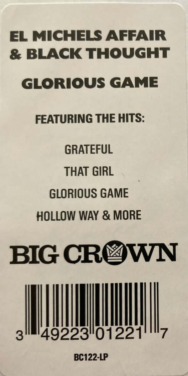 El Michels Affair & Black Thought ~ Glorious Game (Vinyl) - Djungel & Jazz