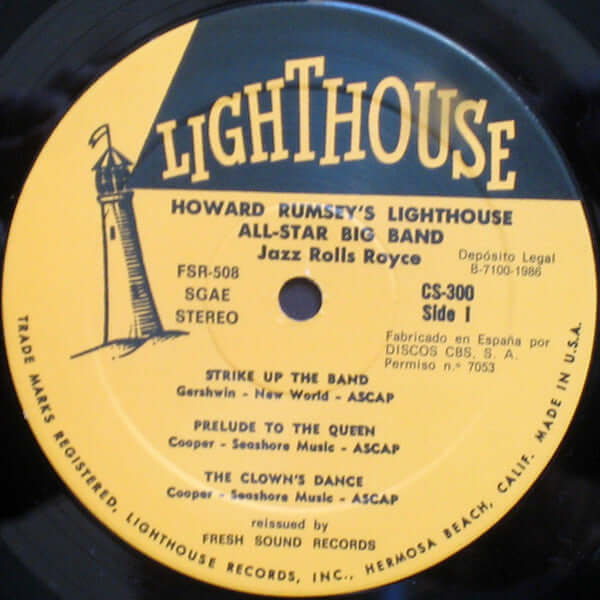 Howard Rumsey's Lighthouse All-Stars ~ Jazz Rolls Royce (Vinyl) - Djungel & Jazz