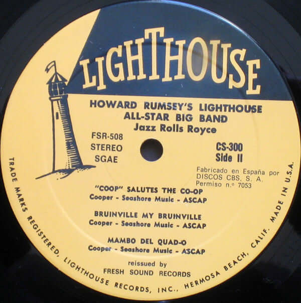 Howard Rumsey's Lighthouse All-Stars ~ Jazz Rolls Royce (Vinyl) - Djungel & Jazz