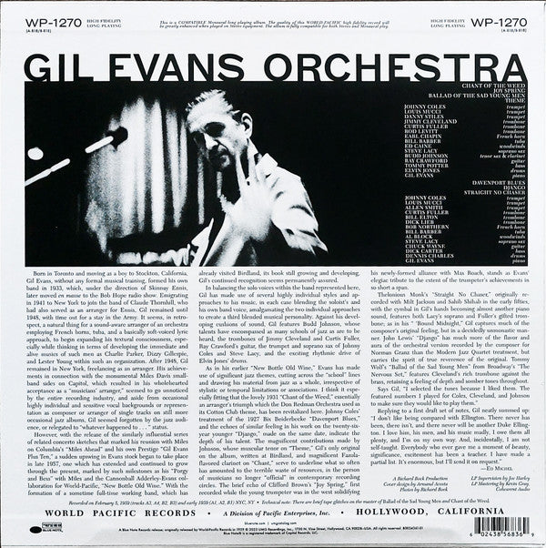 Gil Evans Orchestra Featuring Johnny Coles ~ Great Jazz Standards (Vinyl) - Djungel & Jazz