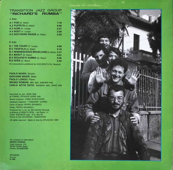 Transition Jazz Group ~ Richard's Rumba (Vinyl) - Djungel & Jazz