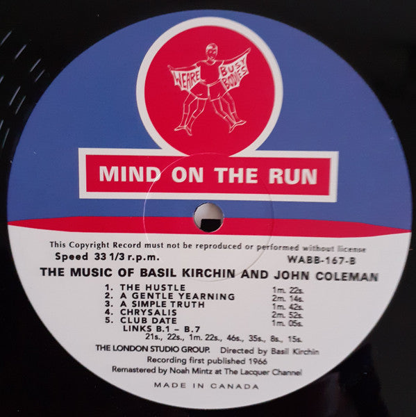 Basil Kirchin And John Coleman ~ Mind On The Run (The Music Of Basil Kirchin And John Coleman) (Vinyl) - Djungel & Jazz