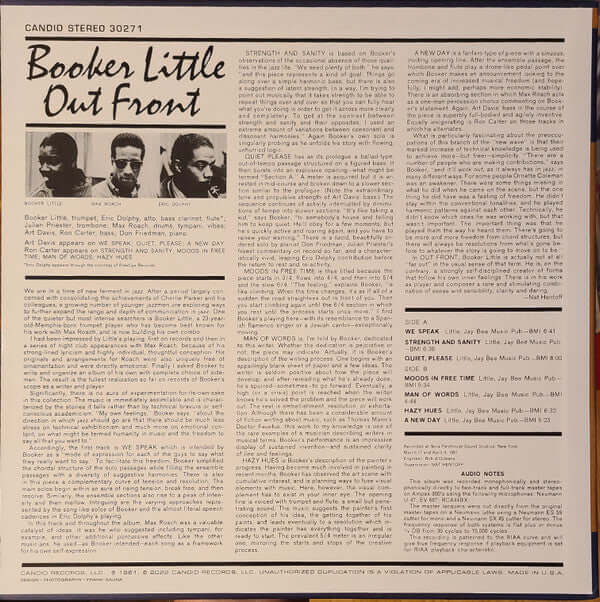 Booker Little ~ Out Front (Vinyl) - Djungel & Jazz