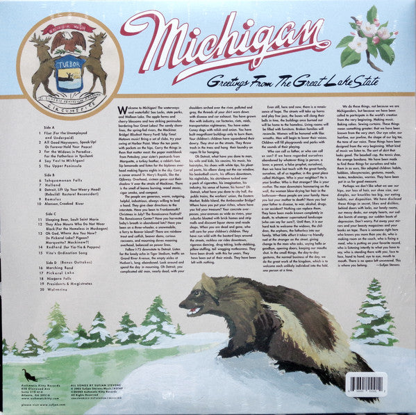 Sufjan Stevens ~ Greetings From Michigan (The Great Lake State) (Vinyl) - Djungel & Jazz