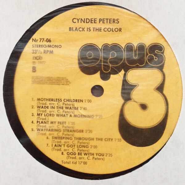 Cyndee Peters : Black Is The Color (LP, Num)