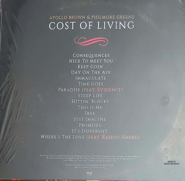 Apollo Brown & Philmore Greene : Cost Of Living (LP, Album, Rai)