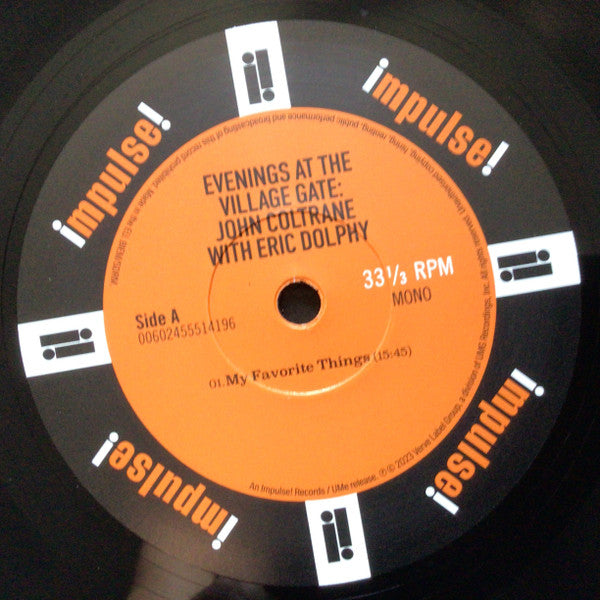 John Coltrane With Eric Dolphy ~ Evenings At The Village Gate (Vinyl) - Djungel & Jazz