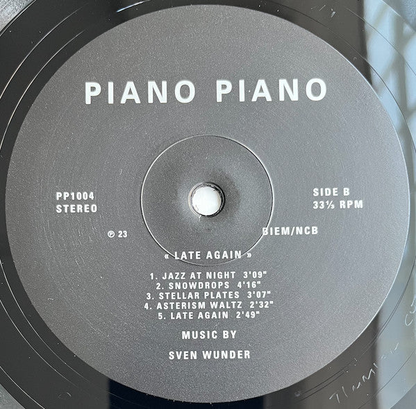 Sven Wunder ~ Late Again (Vinyl) - Djungel & Jazz