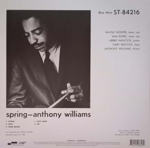 Anthony Williams : Spring (LP, Album, RE, 180)