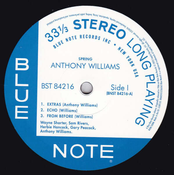 Anthony Williams : Spring (LP, Album, RE, 180)