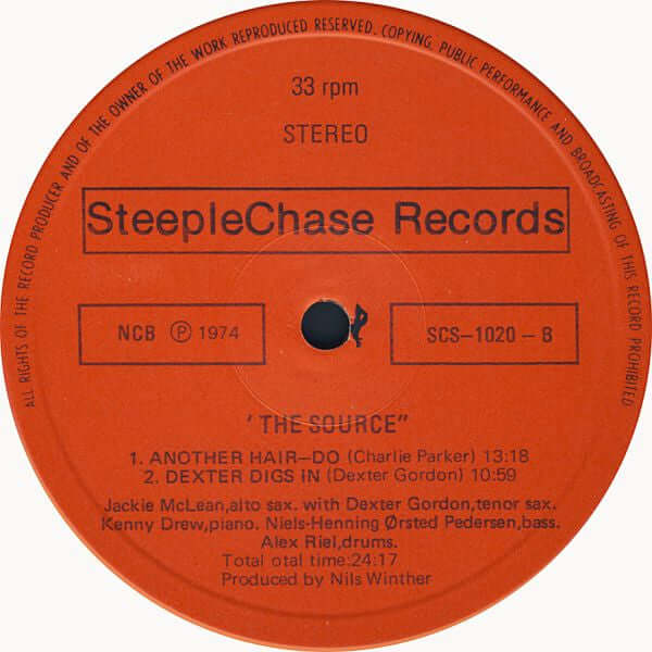 Jackie McLean Feat. Dexter Gordon ~ The Source Vol. 2 (Vinyl) - Djungel & Jazz