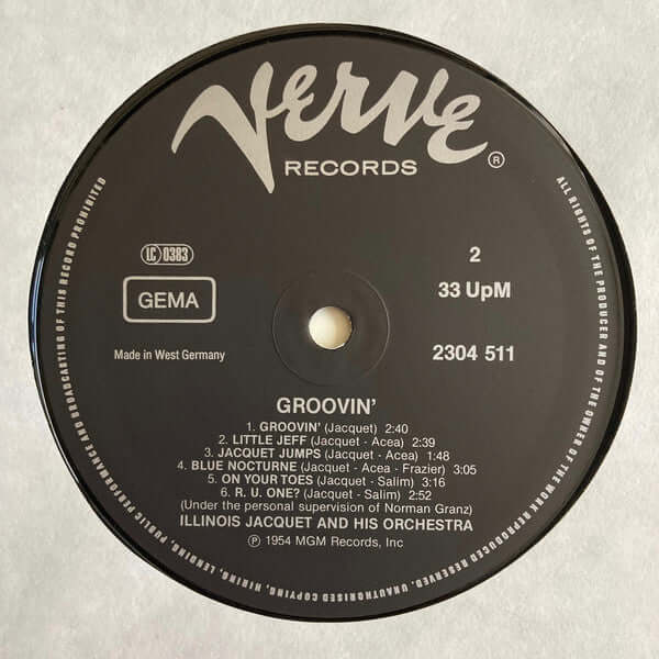 Illinois Jacquet And His Orchestra : Groovin' With Jacquet (LP, Album, Mono, RE)