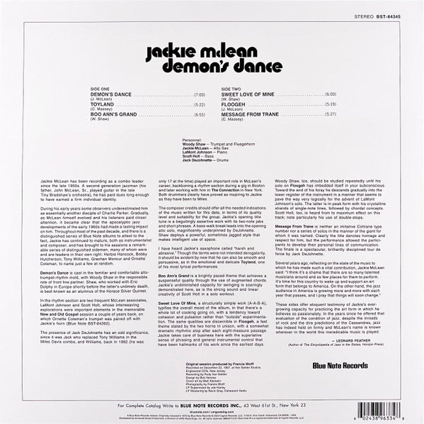 Jackie McLean ~ Demon's Dance (Vinyl) - Djungel & Jazz