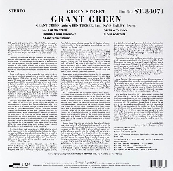 Grant Green ~ Green Street (Vinyl) - Djungel & Jazz