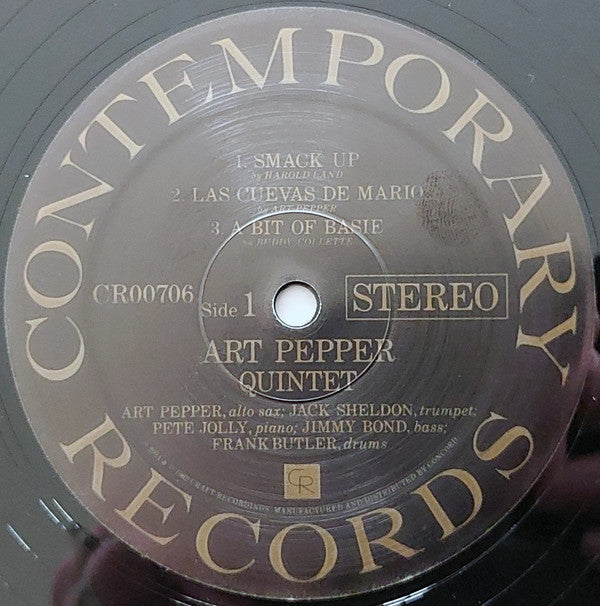 Art Pepper Quintet ~ Smack Up (Vinyl) - Djungel & Jazz