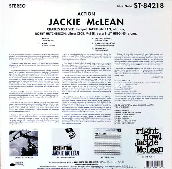 Jackie McLean ~ Action (Vinyl) - Djungel & Jazz