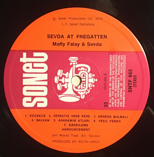 Maffy Falay And Sevda (3) : Live At Fregatten (LP, Album)