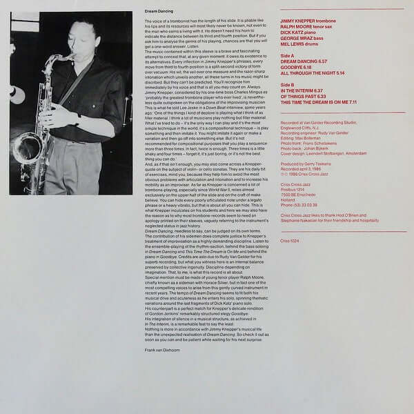 Jimmy Knepper Quintet ~ Dream Dancing (Vinyl) - Djungel & Jazz
