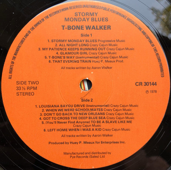T-Bone Walker : Stormy Monday Blues (LP, Album, RE)