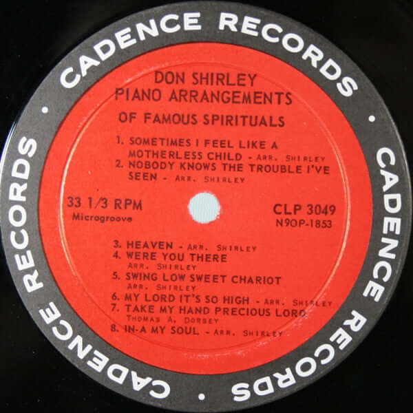 Don Shirley : Piano Arrangements Of Famous Spirituals (LP, Album, Mono)