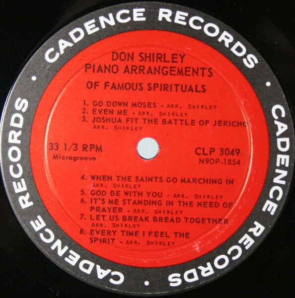 Don Shirley : Piano Arrangements Of Famous Spirituals (LP, Album, Mono)