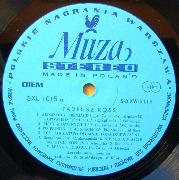Tadeusz Ross ~ Odpowiedz Uśmiechem (Vinyl) - Djungel & Jazz