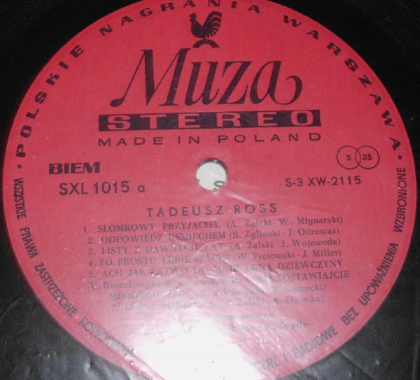 Tadeusz Ross ~ Odpowiedz Uśmiechem (Vinyl) - Djungel & Jazz