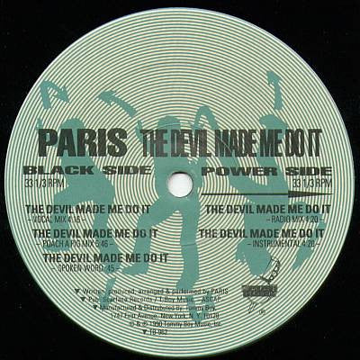 Paris (2) : The Devil Made Me Do It (12", Single)