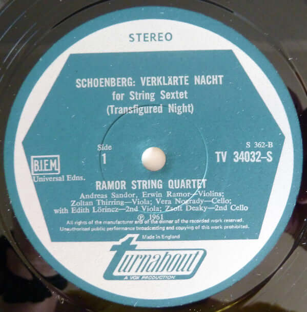 Arnold Schoenberg : Verklärte Nacht / String Quartet No. 2 (LP, Album)