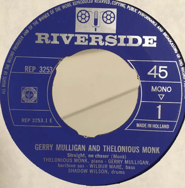 Gerry Mulligan And Thelonious Monk : Giants Meeting (7", EP, Mono)