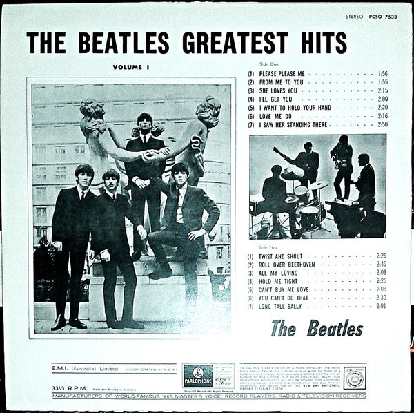 The Beatles : Greatest Hits Volume 1 (LP, Comp, RE, ora)