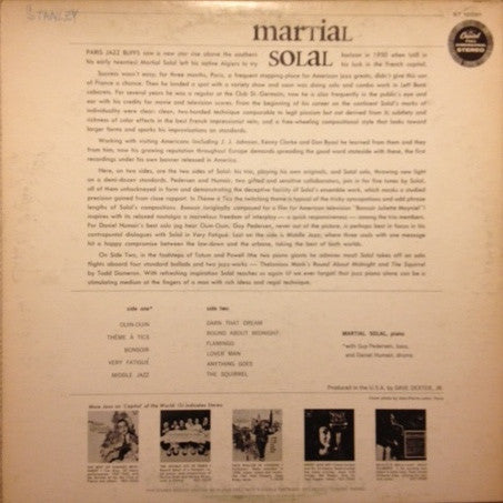 Martial Solal : Martial Solal (LP, Album)