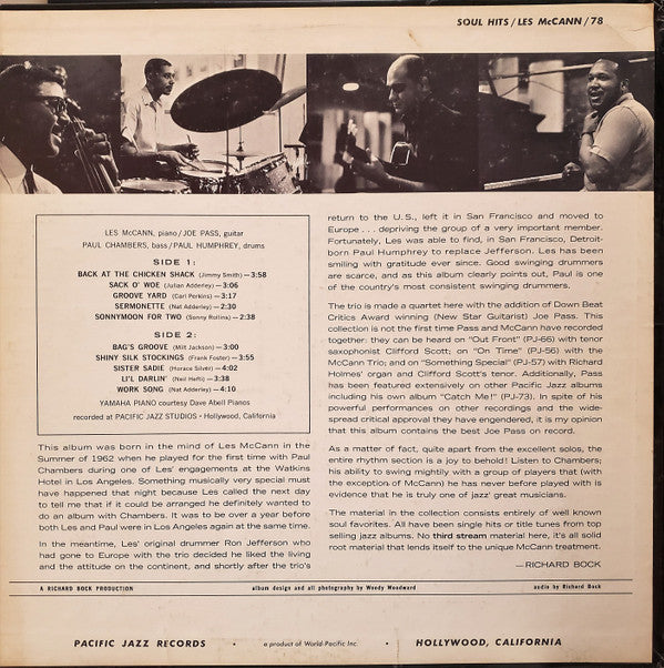 Les McCann ~ Soul Hits (Vinyl) - Djungel & Jazz