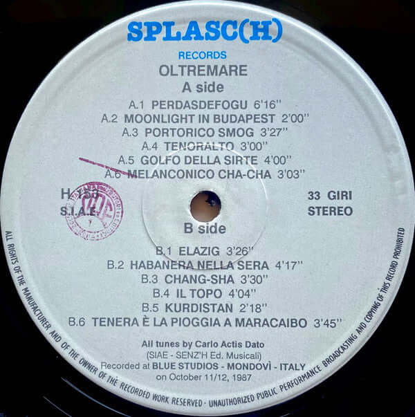 Carlo Actis Dato Quartet ~ Oltremare (Vinyl) - Djungel & Jazz