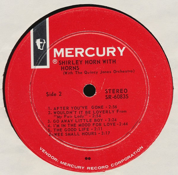 Shirley Horn : Shirley Horn With Horns (LP, Album)