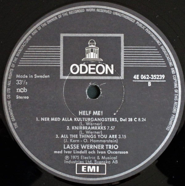 Lasse Werner Trio : Helf Me! (LP, Album)