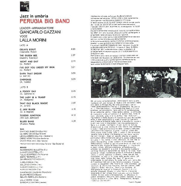 Perugia Big Band ~ Jazz In Umbria (Vinyl) - Djungel & Jazz