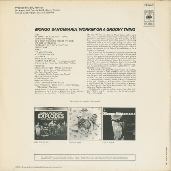 Mongo Santamaria ~ Workin' On A Groovy Thing (Vinyl) - Djungel & Jazz